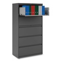  | Alera 25497 36 in. x 18.63 in. x 67.63 in. 5 Lateral File Drawer - Legal/Letter/A4/A5 Size, Black image number 2