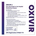 Paper Towels and Napkins | Diversey Care 100850924 Oxivir 11 in. x 12 in. 1-Ply 1 Wipes (160/Canister, 4 Canisters/Carton) image number 5