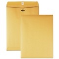 Office Jansan | Quality Park QUA37790 32 lbs. Bond Weight Kraft #10 1/2 Square Flap Clasp/Gummed Closure 9 in. x 12 in. Clasp Envelope - Brown Kraft (100/Box) image number 1