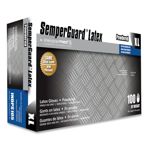 Disposable Gloves | SemperGuard INDPS105 Latex Gloves - Cream/X-Large (1000/Carton) image number 0
