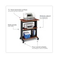 Office Desks & Workstations | Safco 1881CY 29.5 in. x 20 in. x 35 in. Muv Three Level Engineered Wood Machine Cart/Printer Stand - Cherry/Black image number 3