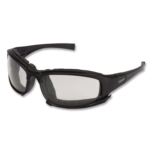 Safety Glasses | Ansell 25672 V50 Calico Safety Eyewear with Head Strap, KleenVision Anti-Fog Coating, Black Nylon Frame, Clear Polycarbonate Lens image number 0