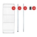 Tool Storage Accessories | Alera ALESW853614SR 36 in. x 14 in. x 72 in. 5-Shelf Residential Wire Shelving - Silver image number 4