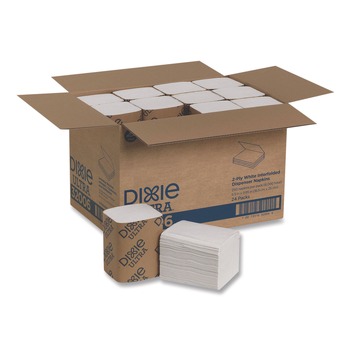 Georgia-Pacific 6-1/2 in. x 9-7/8 in. 2-Ply Interfold Napkin Refills - White (6000/Carton)