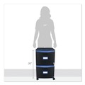  | Storex 61314U01C 14.75 in. x 18.25 in. x 26 in. 2-Legal/Letter File Drawer Mobile Filing Cabinet - Black/Blue image number 7
