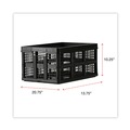 Office Jansan | Universal UNV40015 20.13 in. x 14.63 in. x 10.75 in. Letter Filing/Storage Tote - Black image number 4