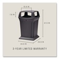 Trash & Waste Bins | Rubbermaid Commercial FG917388BLA Ranger 45-Gallon Fire-Safe Structural Foam Open-Style Container - Black image number 9