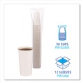 Cups and Lids | Boardwalk BWKWHT20HCUP 20 oz Paper Hot Cups - White (50/Sleeve, 12 Sleeves/Carton) image number 3