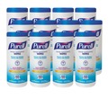 Hand Wipes | PURELL 9111-12 5.78 in. x 7 in. Premoistened Hand Sanitizing Wipes - Fresh Citrus, White (100/Canister, 12 Canisters/Carton) image number 0