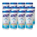 Hand Wipes | PURELL 9111-12 5.78 in. x 7 in. Premoistened Hand Sanitizing Wipes - Fresh Citrus, White (100/Canister, 12 Canisters/Carton) image number 0