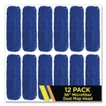 Mops | Gritt Commercial GRI1823612PK 36 in. x 5 in. Microfiber Looped Dust Mop Pad Head - Blue (12/Carton) image number 1