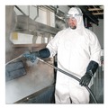 Bib Overalls | Ansell KCC38942 KleenGuard KGA35 Coveralls with Zipper Front, Elastic Wrists, Ankles and Hood - Triple Extra Large, White (25/Carton) image number 4