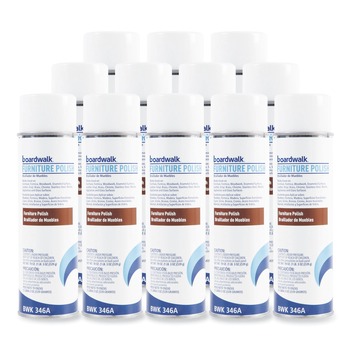 Boardwalk 19 oz. Aerosol Spray Furniture Polish - Lemon Scent (12/Carton)