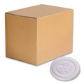 Food Trays, Containers, and Lids | WinCup 222076 Vented Plastic Lids for 6 oz Hot Cups and Bowls - White (1000/Carton) image number 1