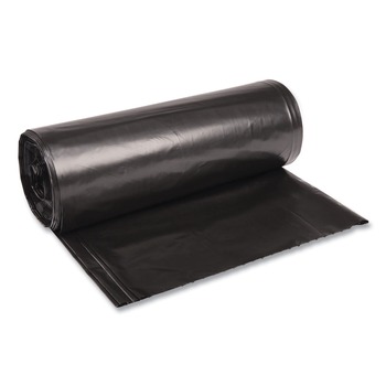 Boardwalk X7658XKKR01 38 in. x 58 in. 60 gal. 1.6 mil Recycled Low-Density Polyethylene Can Liners - Black (100/Carton)