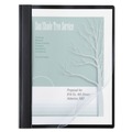 Office Jansan | ACCO A7026101A 8.5 in. x 11 in. 0.5 in. Capacity Prong Fastner Vinyl Report Cover - Clear/Black (10/Pack) image number 2