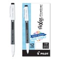  | Pilot PIL11485 0.6 mm Fine Stick Black/White Barrel FriXion Fineliner Erasable Porous Point Pen (1 Dozen) image number 0
