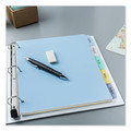 Office Jansan | Avery 16170 Write and Erase Big Tab 11 in. x 8.5 in. 5-Tab 3-Hole Punched Durable Plastic Dividers - Assorted (1-Set) image number 6