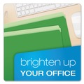  | Pendaflex 152 BGR Straight Tabs Letter Size Colored File Folders - Green/Light Green (100/Box) image number 6