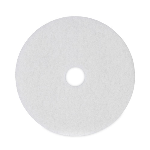 Cleaning Cloths | Boardwalk BWK4019WHI 19 in. Diameter Polishing Floor Pads - White (5/Carton) image number 0