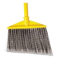 Rubbermaid Commercial FG637500GRAY 56 in. Vinyl Coated Handle Angled Broom - Large, Yellow/Gray image number 2