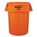 Trash & Waste Bins | Rubbermaid Commercial 2119308 Brute 32 gal Resin Container - Round Orange image number 0