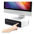 Office Jansan | Kantek CM1100 125V 15 Amp 11.75 in. x 6.6 in. x 3.5 in. Corded Cable Management Power Hub and Stand - White image number 2