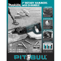 Rotary Hammers | Factory Reconditioned Makita HR2455-R 1 in. SDS-plus Rotary Hammer with D-Handle and Case image number 4