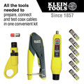 Detection Tools | Klein Tools VDV002-818 Coax Push-On Connector Installation and Test Kit image number 1