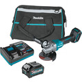 Angle Grinders | Makita GAG03M1 40V max XGT Brushless Lithium-Ion 4-1/2 in./5 in. Cordless Paddle Switch Angle Grinder Kit with Electric Brake (4 Ah) image number 0