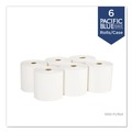 Cleaning & Janitorial Supplies | Georgia Pacific Professional 26100 7.78 in. x 1000 ft. 1-Ply Pacific Blue Basic Paper Towels - White (6 Rolls/Carton) image number 2