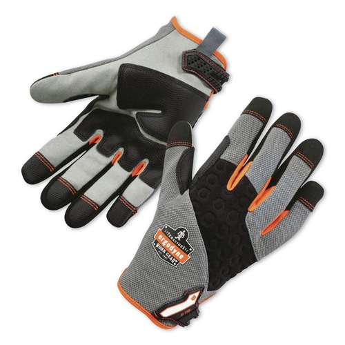 Work Gloves | Ergodyne 17043 ProFlex 710 Heavy-Duty Utility Gloves - Medium Gray (1-Pair) image number 0