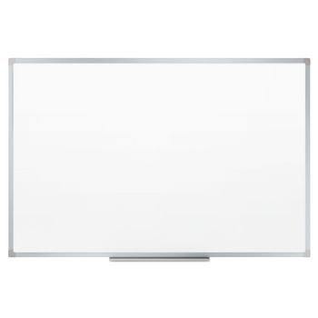 Mead 72 in. x 48 in. Dry Erase Board with Aluminum Frame - Melamine White Surface/Silver Aluminum Frame