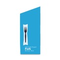 Cutlery | Dixie FM5W540 Grab'N Go Wrapped Cutlery Fork - Black (90/Pack) image number 4
