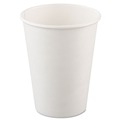 Cups and Lids | SOLO 412WN-2050 12 oz. Single-Sided Poly Paper Hot Cups - White (1000/Carton) image number 0