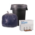 Trash Bags | Boardwalk BWK535 Low Density Repro 45-Gallon 1.4 mil 40 in. x 46 in. Can Liners - Clear (10 Rolls/Carton, 10 Bags/Roll) image number 1