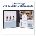 Office Jansan | Avery 17001 3 Slant Rings 0.5 in. Capacity 11 in. x 8.5 in. Durable View Binder with DuraHinge - Black image number 6