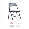 Office Chairs | Alera ALECA941 Armless Steel Folding Chair Supports Up to 275 lbs. - Black (4/Carton) image number 4