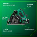 New Year New Savings! Save $25 off $150 | Metabo HPT C3606DPAM 36V MultiVolt Brushless Lithium-Ion 6-1/2 in. CordlessTrack Saw Kit (4 Ah) image number 5