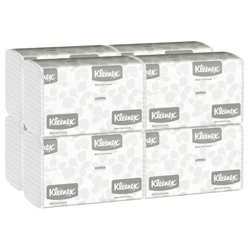 Paper Towels and Napkins | Kleenex 02046 Convenience 9.2 in. x 9.4 in. Multi-Fold Paper Towels - White (8 Packs/Carton, 150/Pack) image number 0