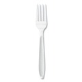 Food Service | SOLO HSWFX-0007 Impress Heavyweight Full-Length Polystyrene Cutlery Fork - White (100/Box) image number 0