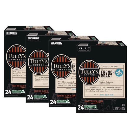 Coffee | Tully's Coffee 5000373779 Coffee K-Cups - French Roast (96/Carton) image number 0