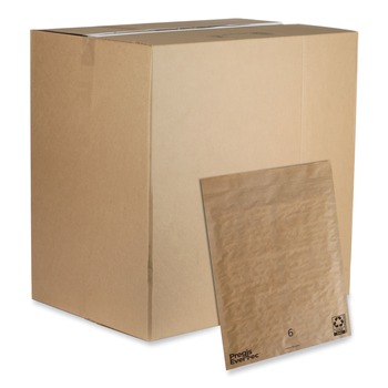 Pregis EverTec 14 in. x 18 in. No. 6 Self-Adhesive Closure Kraft Paper Curbside Recyclable Padded Mailer - Brown (50/Carton)
