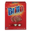Cleaning Tools | Brillo 23310 2.5 in. x 3 in. Steel Wool Soap Pads - Gray/Pink (12/Carton) image number 4