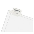  | Avery 11940 11 in. x 8.5 in. 26-Tab Avery-Style Exhibit A Preprinted Legal Bottom Tab Divider - White (25/Pack) image number 3