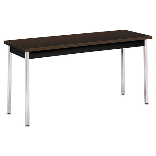  | HON HUTM2060.MOCH.P.CHR 60 in. x 20 in. x 29 in. Rectangular Utility Table - Mocha/Black image number 0