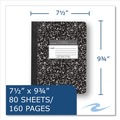 Notebooks & Pads | Roaring Spring 77227 9.75 in. x 7.5 in. Sheets Hardcover Marble Composition Book - Black Marble Cover (48/Carton) image number 2