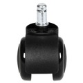 Office Jansan | Alera ALECASTERST2 2 in. B Stem Dual Wheel Hooded Casters - Black (5/Set) image number 1