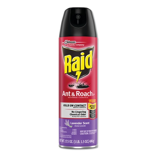 Cleaning & Janitorial Supplies | Raid 365982 17.5 oz Ant and Roach Killer Aerosol Spray - Lavender (12/Carton) image number 0