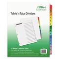 Dividers & Tabs | Office Essentials 11675 Table 'n Tabs 11 in. x 8.5 in. 15-Tab 1 to 15 Dividers - White/Assorted Tabs (1-Set) image number 0